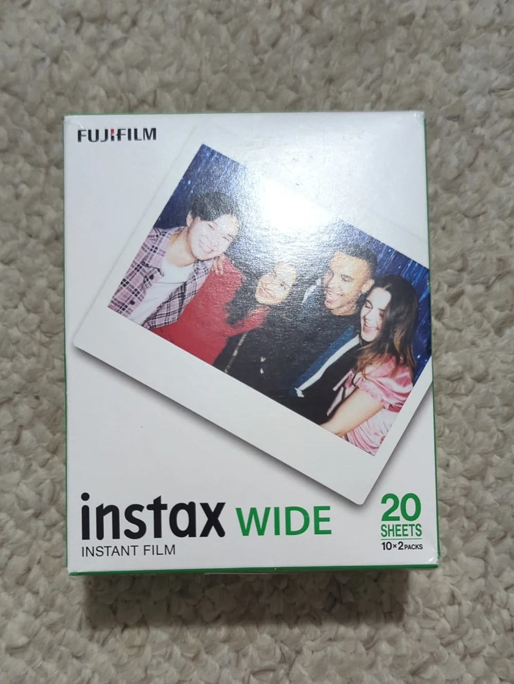 Fujifilm Instax Wide Instant Film Pack in White and Green